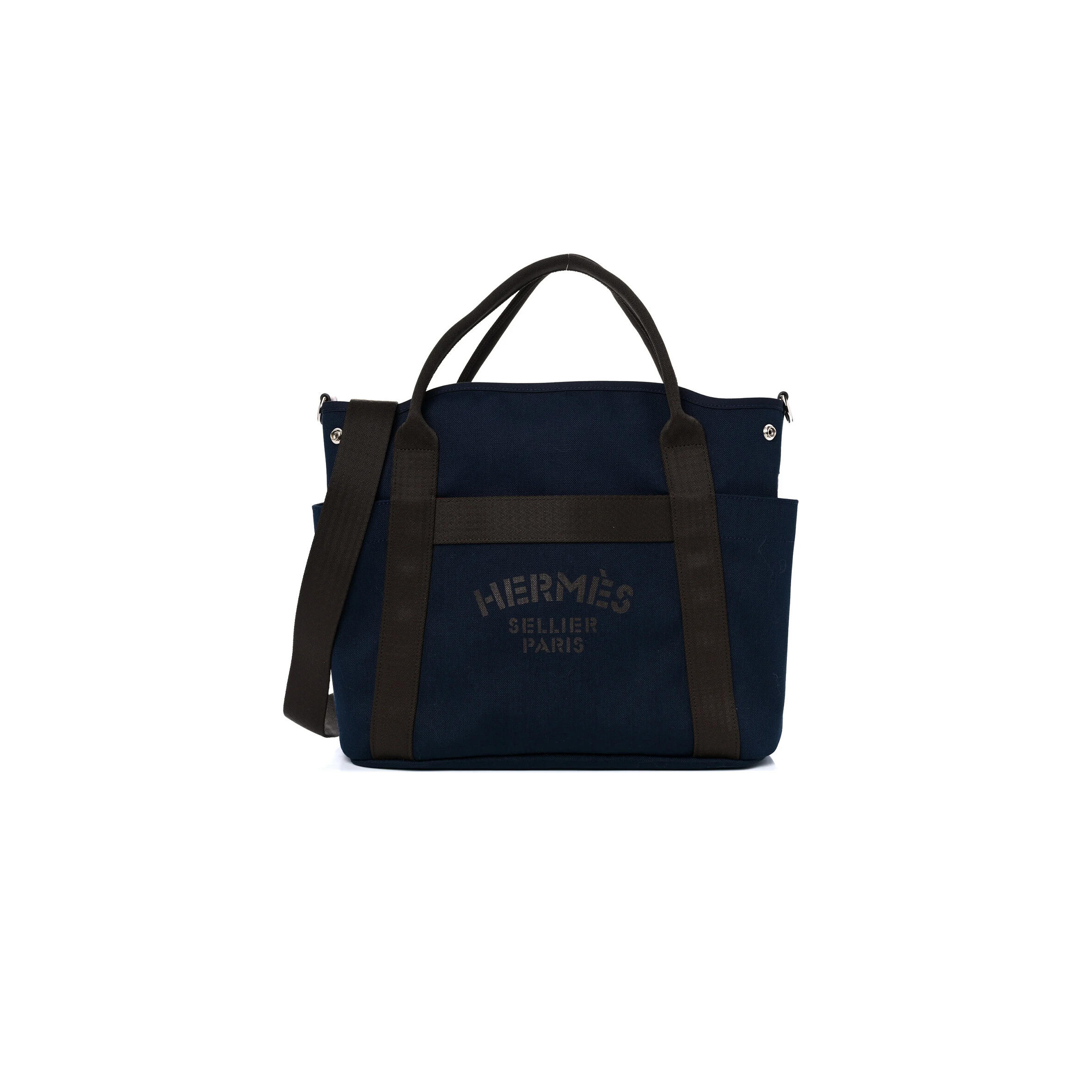 H**me5 toile sac de pansage groom bleu navy feu (38*32*17cm)